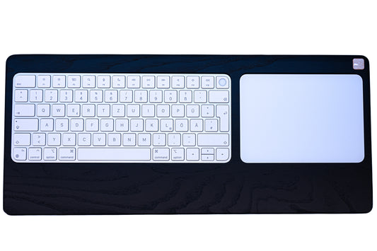 Trackpad Tray 2021 – Eschenholz Keyboard Tray | Schwarz oder Weiß lackiert | Magic Keyboard mit Touch ID und Magic Trackpad