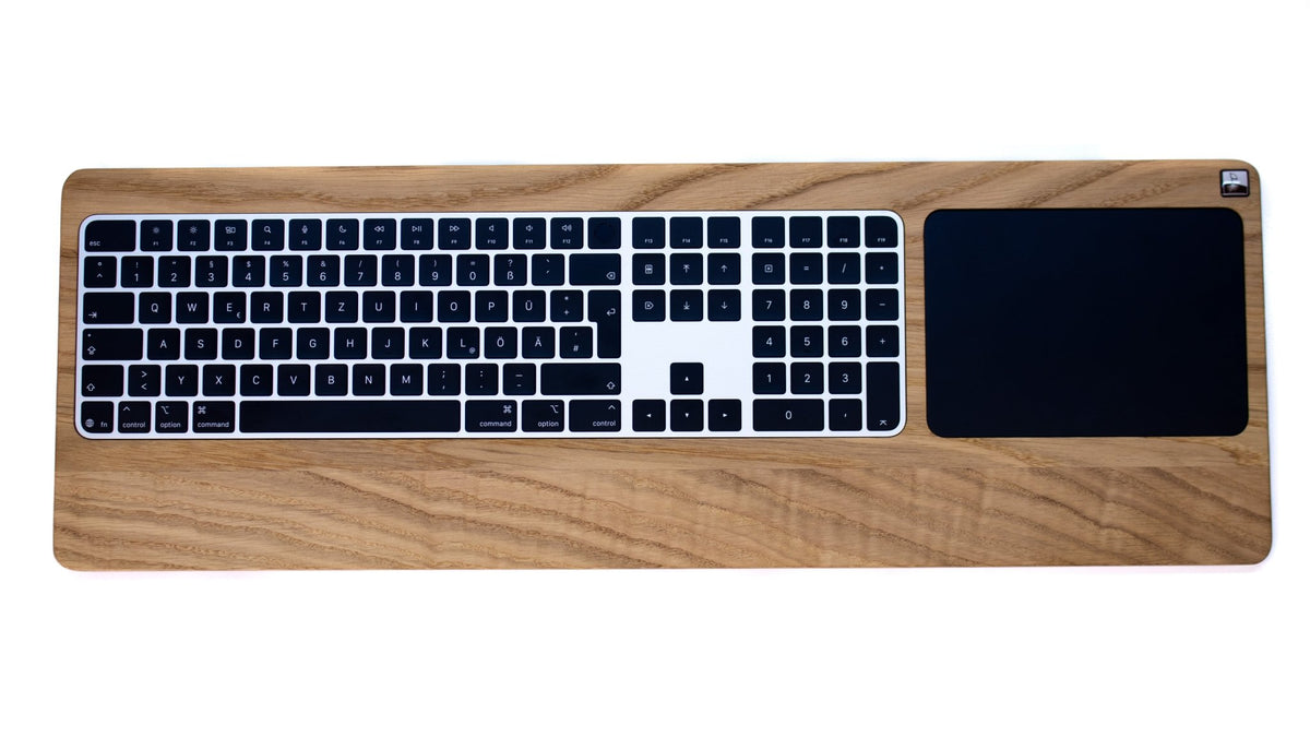 Numeric TrackpadTray 2021 aus Eichenholz - Halterung für Apple Magic Keyboard mit Ziffernblock und Touch ID und Trackpad (ab 2021) - WOODYS