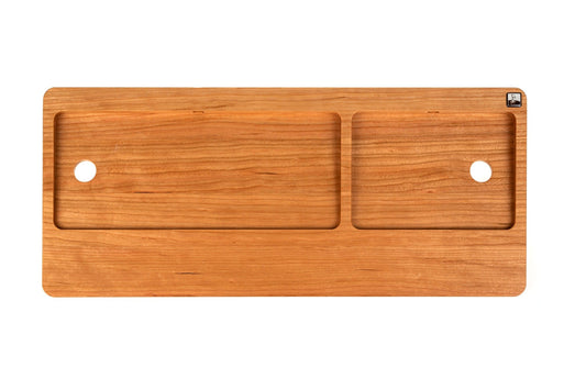 TrackpadTray 2021 aus Kirschbaumholz - Halterung für Magic Keyboard mit Touch ID und Magic Trackpad (ab 2021) - linkshändig - WOODYS