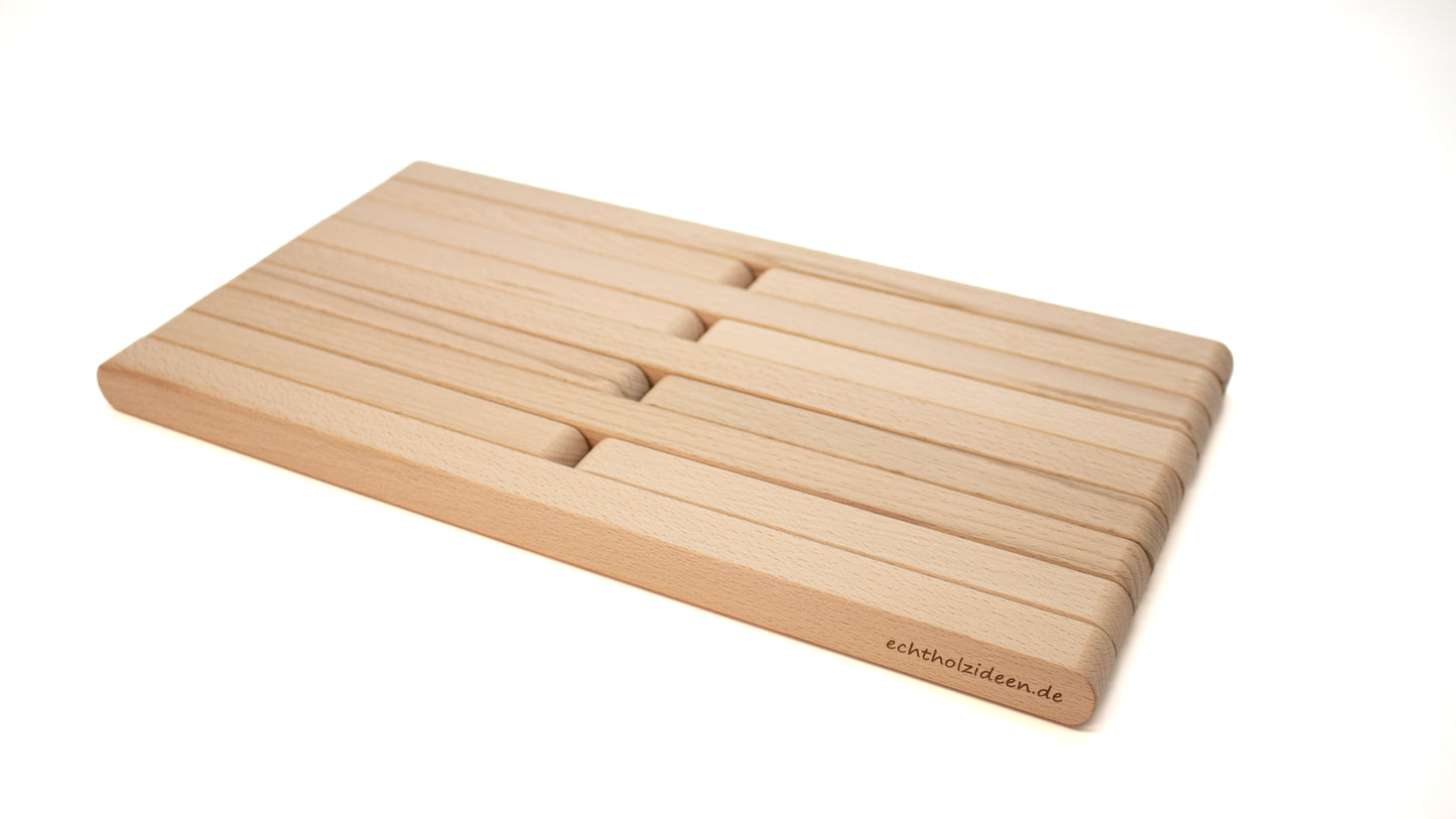 faltbarer Untersetzer aus Holz - rund - für z.B. Töpfe, Pfannen, Bräter oder Auflaufformen