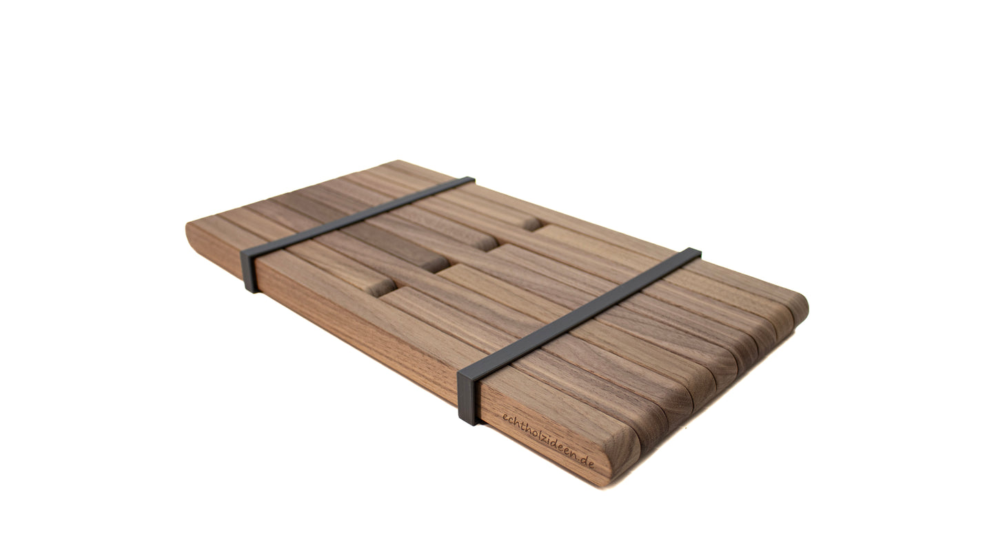 faltbarer Untersetzer aus Holz - rund - für z.B. Töpfe, Pfannen, Bräter oder Auflaufformen