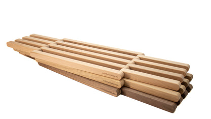 faltbarer Untersetzer aus Holz - rund - für z.B. Töpfe, Pfannen, Bräter oder Auflaufformen