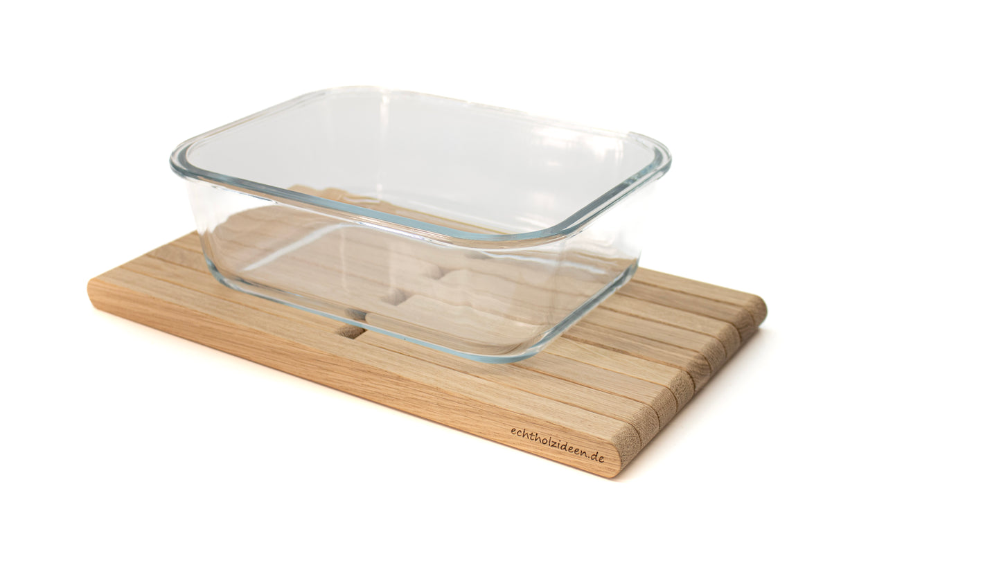 faltbarer Untersetzer aus Holz - rund - für z.B. Töpfe, Pfannen, Bräter oder Auflaufformen