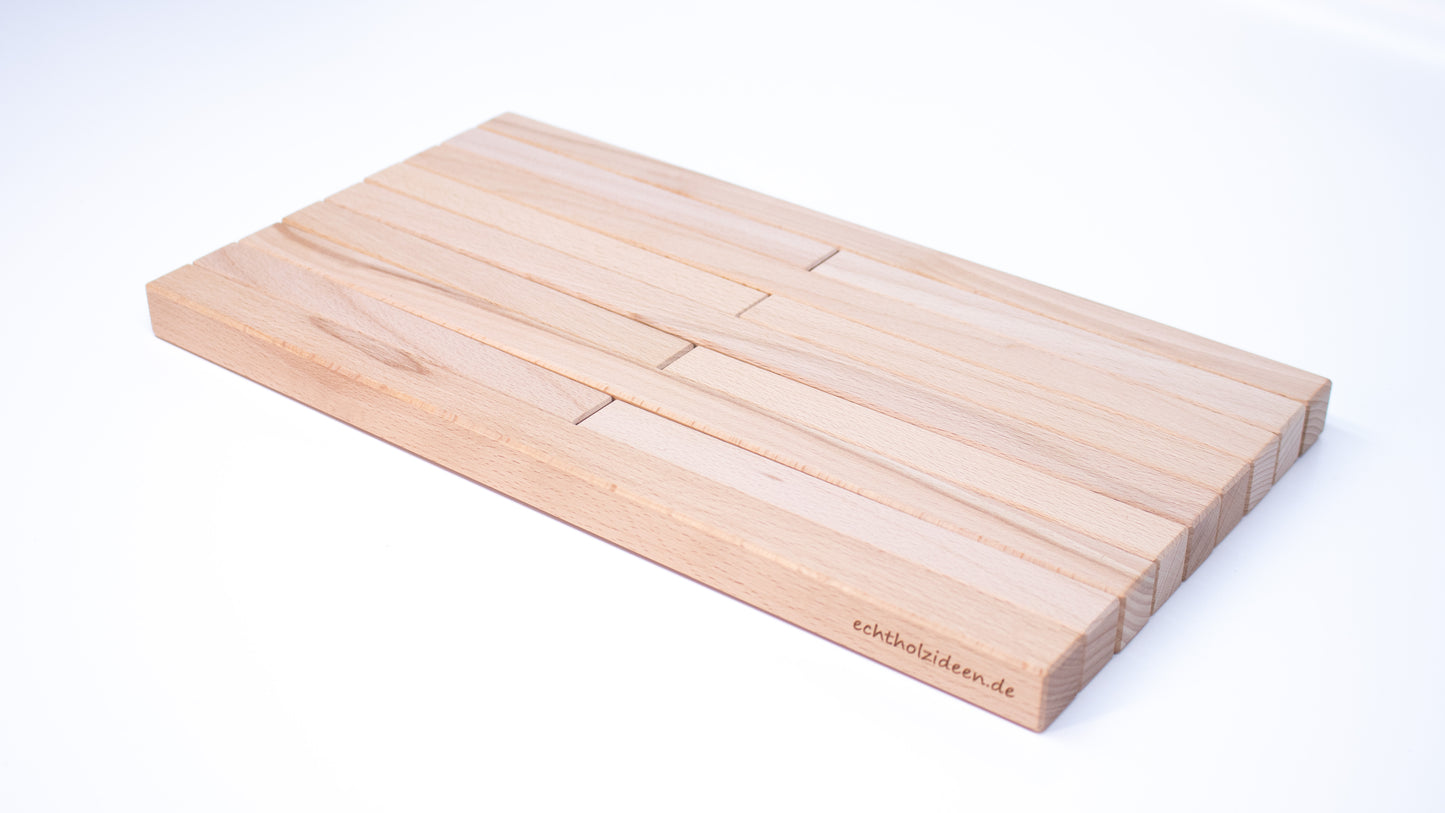 faltbarer Untersetzer aus Holz - eckig - für z.B. Töpfe, Pfannen, Bräter oder Auflaufformen