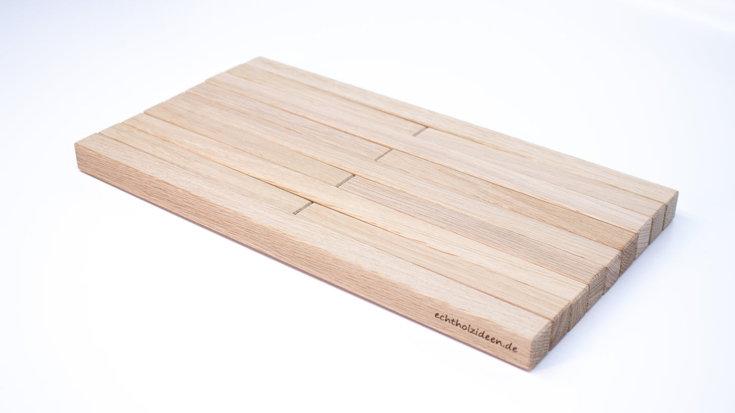 faltbarer Untersetzer aus Holz - eckig - für z.B. Töpfe, Pfannen, Bräter oder Auflaufformen