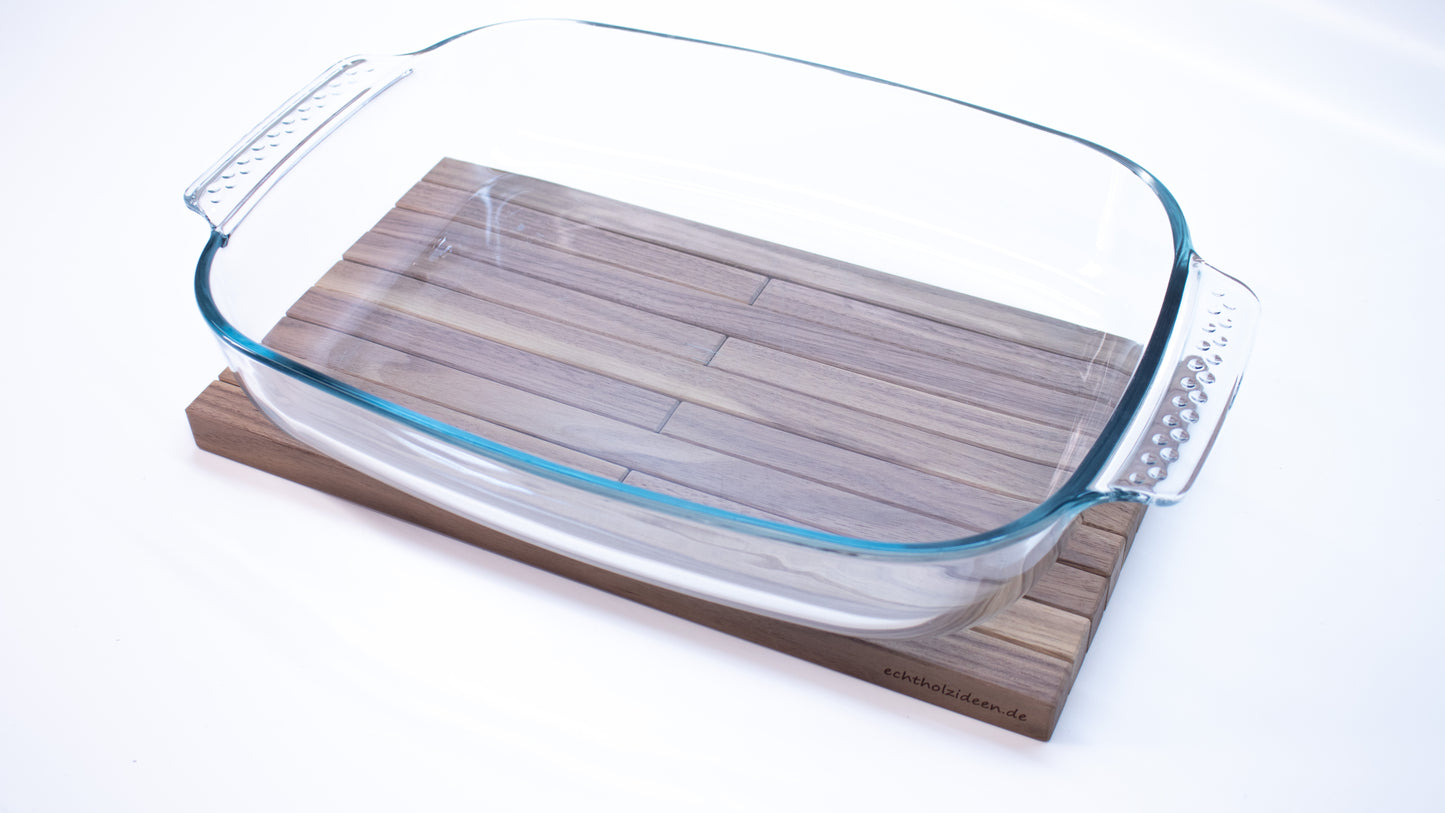 faltbarer Untersetzer aus Holz - eckig - für z.B. Töpfe, Pfannen, Bräter oder Auflaufformen