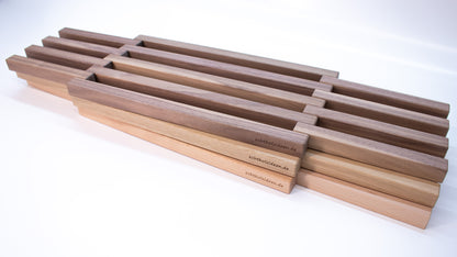 faltbarer Untersetzer aus Holz - eckig - für z.B. Töpfe, Pfannen, Bräter oder Auflaufformen