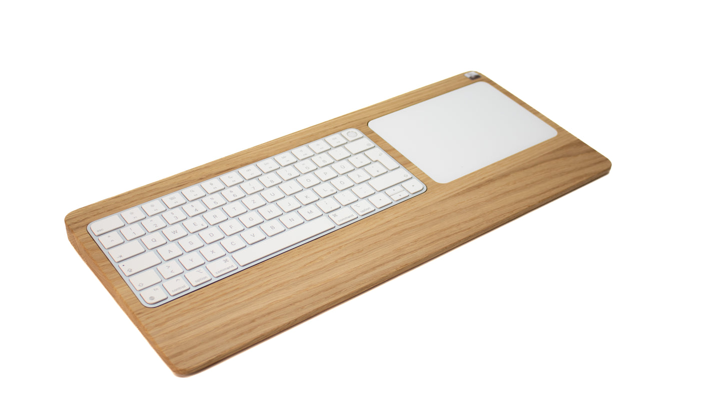TrackpadTray 2021 aus Eichenholz - Halterung für Magic Keyboard mit Touch ID und Magic Trackpad (ab 2021)