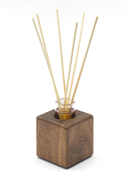 Raumduft - Vase aus Massivholz mit Glaseinsatz