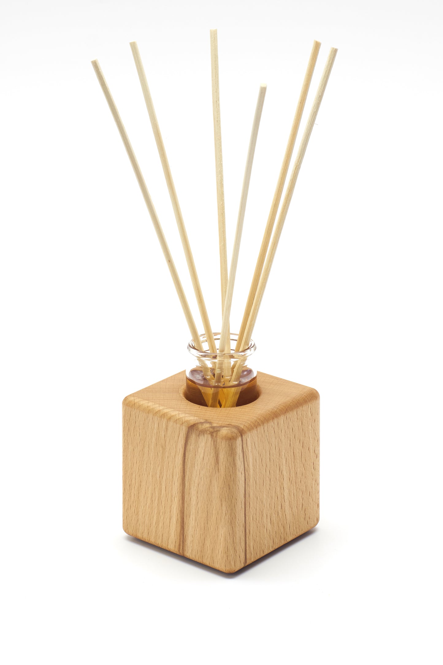 Raumduft - Vase aus Massivholz mit Glaseinsatz