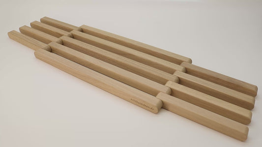 faltbarer Untersetzer aus Holz - rund - für z.B. Töpfe, Pfannen, Bräter oder Auflaufformen